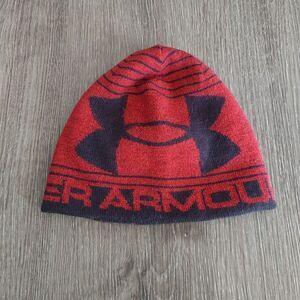 Under Armour Red and Black Beanie